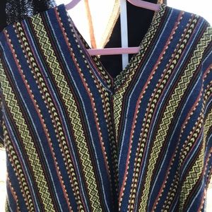 Boho Elephant Jungle Sanctuary poncho Sz S-M
